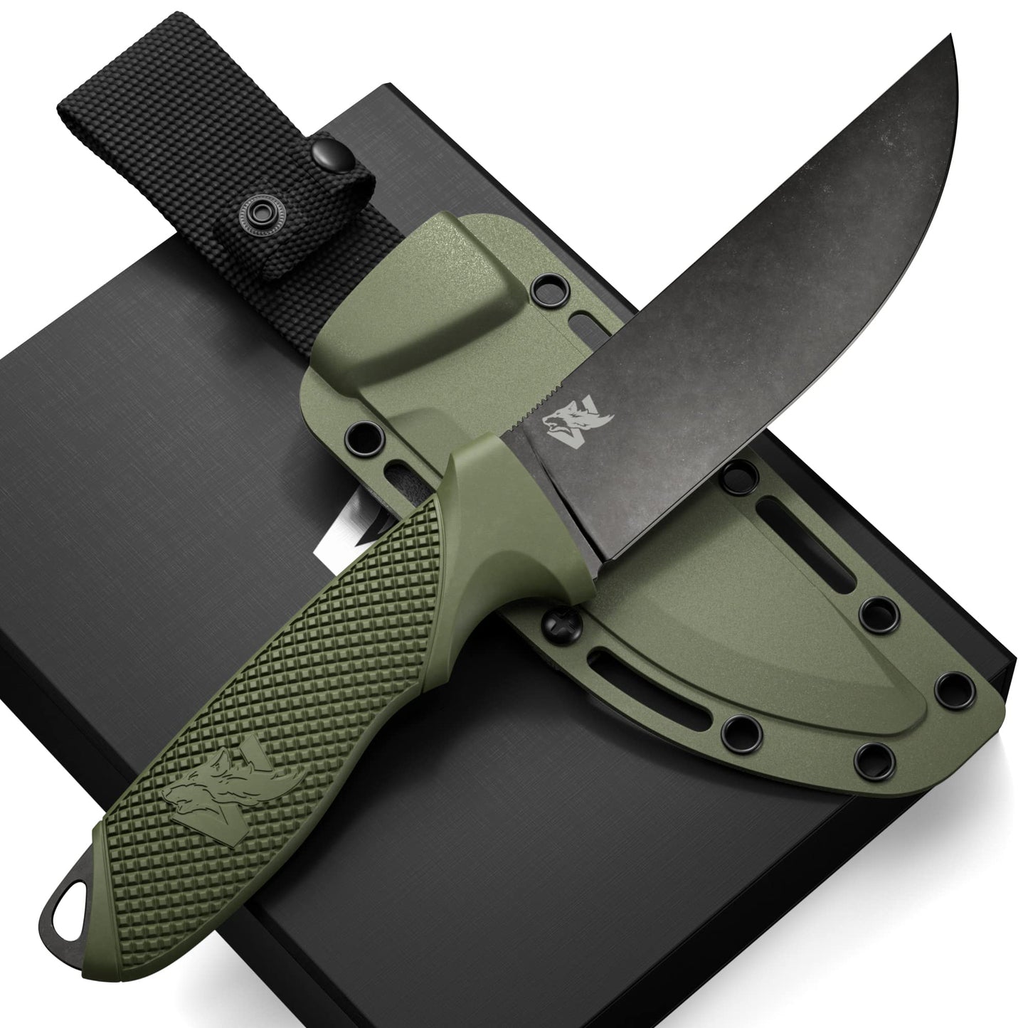 ODENWOLF SharpEdge Full Tang D2 Steel Survival Knife with Sheath